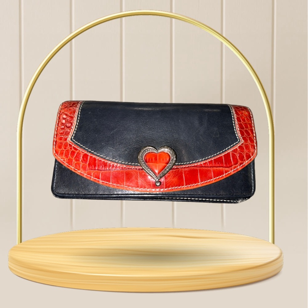 Elegant Black and Red Brighton Wallet